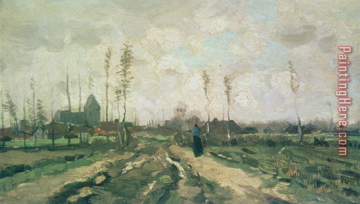 Vincent van Gogh Landscape With A Church And Houses